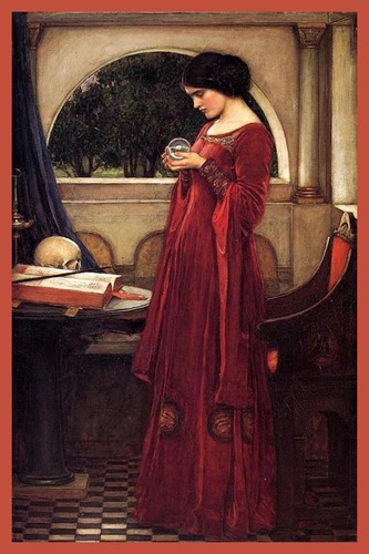 'The Crystal Ball', - (1902) by artist, John William Waterhouse